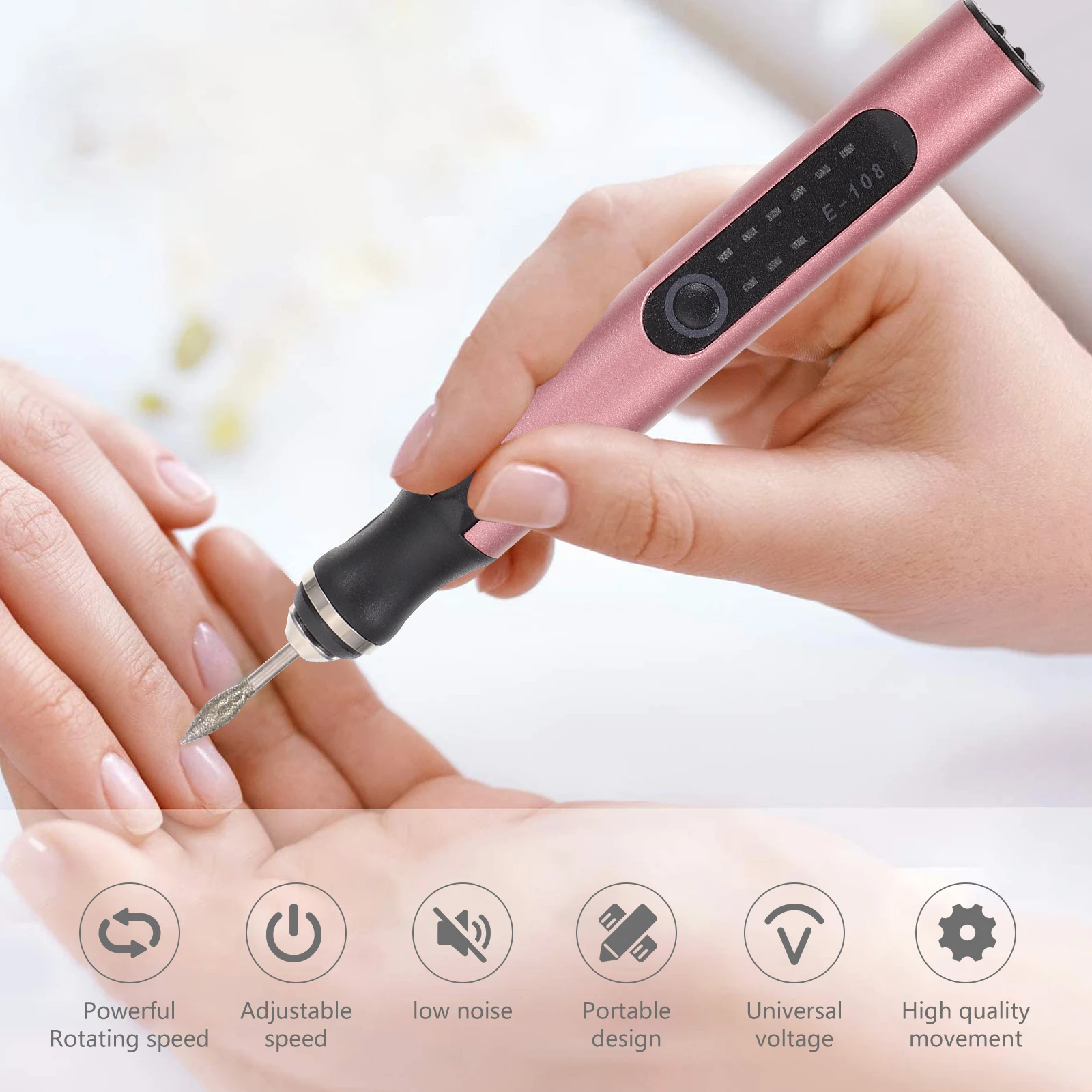 Usb Powered Aluminum Alloy Pa6 Manicure Portable Nail Art Polisher Ergonomic Electric Nail File For Lasting Use
Usb Powered Aluminum Alloy Pa6 Manicure Portable Nail Art Polisher Ergonomic Electric Nail File For Lasting Use