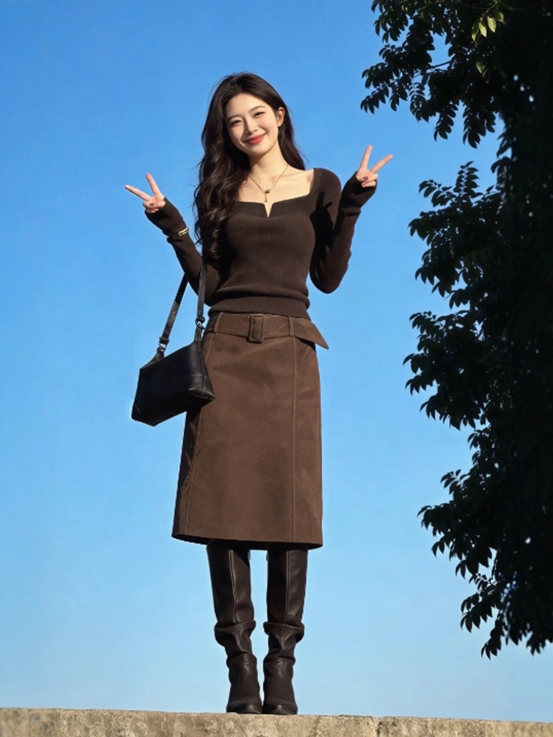 Retro High-End Sweater Skirt Set Elegant Complete Outfit Spring Season Comfortable Long Sleeve round Neck Cotton Blend
Retro High-End Sweater Skirt Set Elegant Complete Outfit Spring Season Comfortable Long Sleeve round Neck Cotton Blend