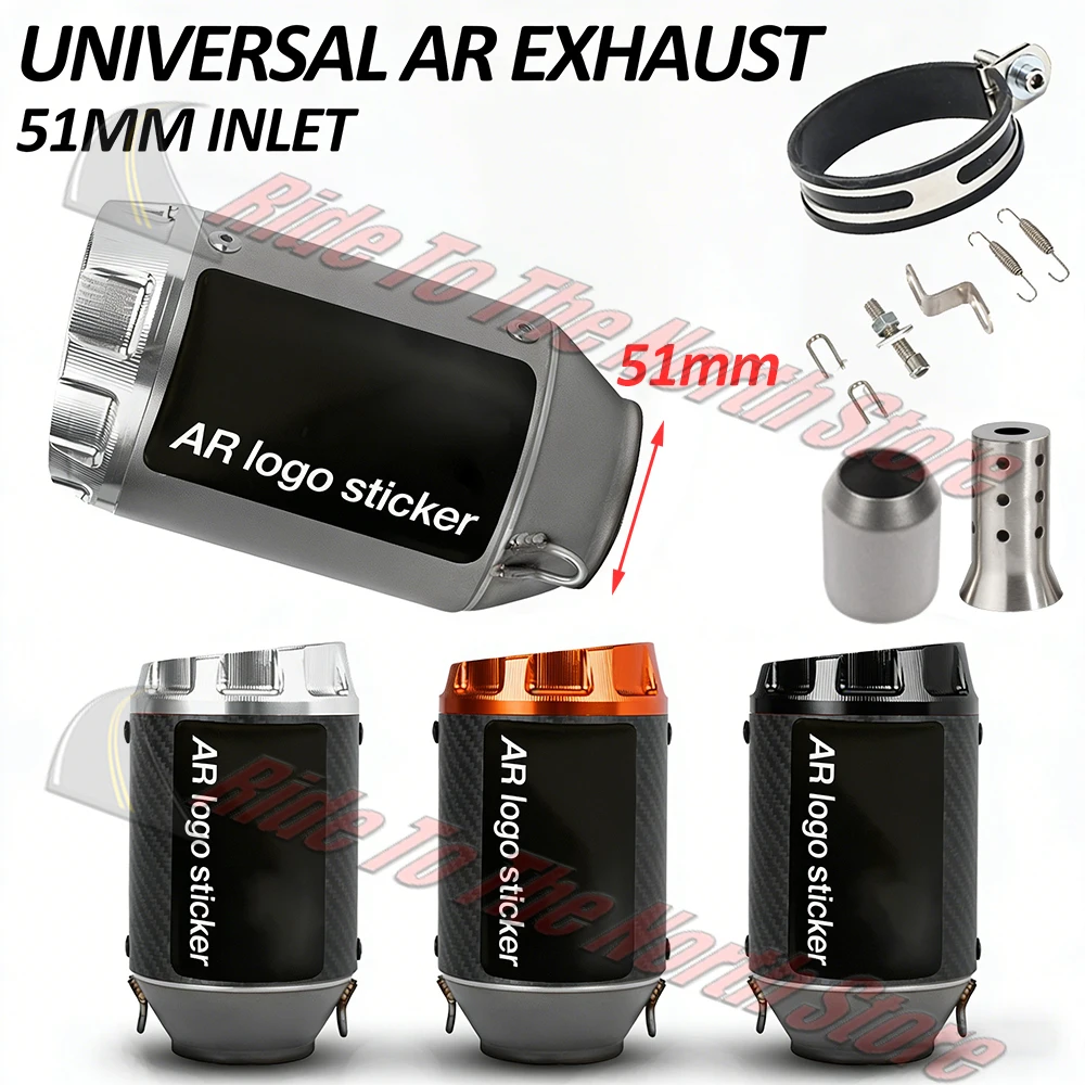 Universal 51mm Interface AR Exhaust Escape for Kawasaki Honda Suzuki Ktm Bmw Kove CFmoto Etc Exhaust muffler system Modify parts
Universal 51mm Interface AR Exhaust Escape for Kawasaki Honda Suzuki Ktm Bmw Kove CFmoto Etc Exhaust muffler system Modify parts
