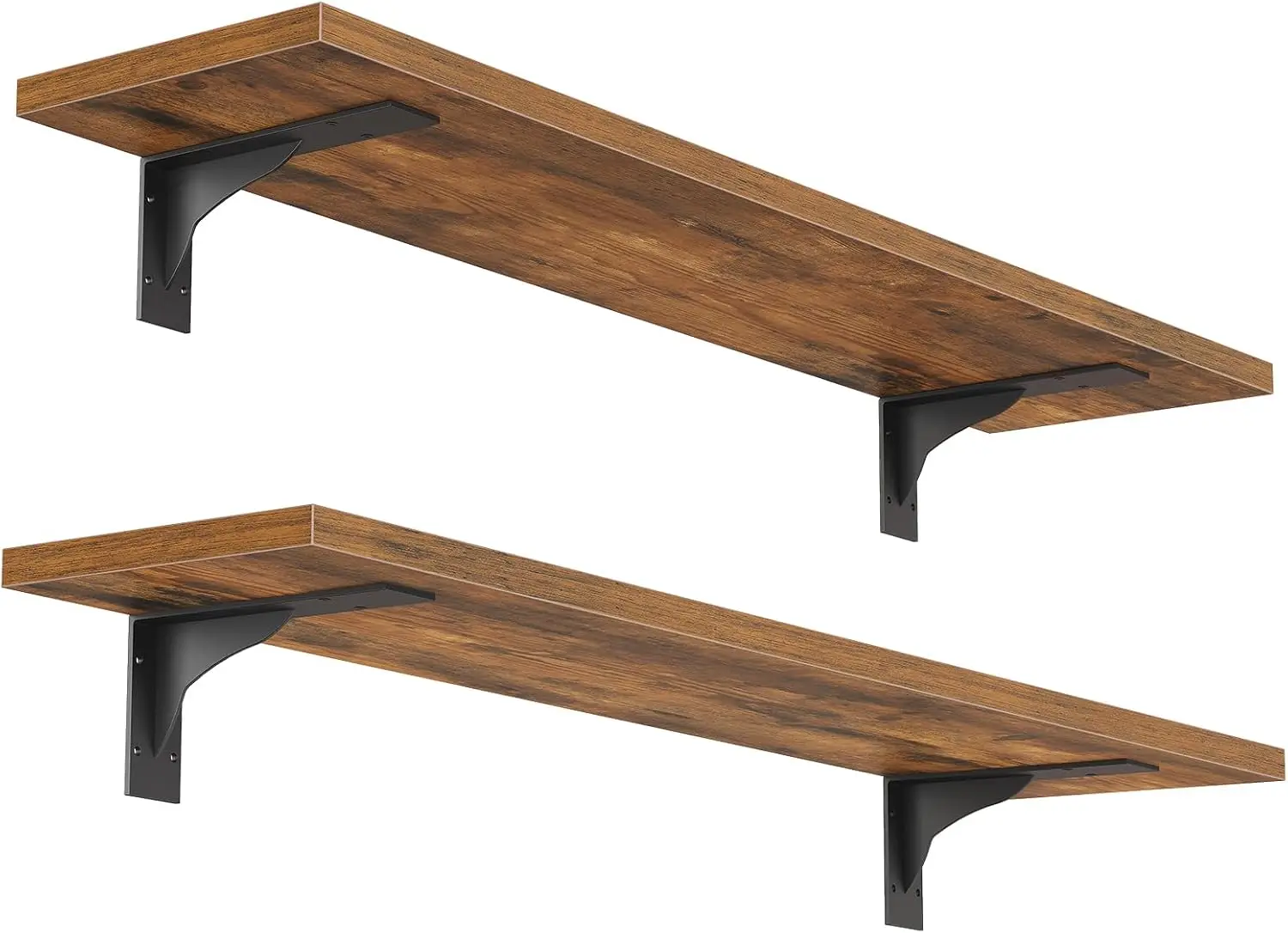 Floating Shelves for Wall, 23.6" Wall Mounted Shelves Set of 2, Hanging Storage Shelf with Metal Brackets, Wooden Shelf
Floating Shelves for Wall, 23.6" Wall Mounted Shelves Set of 2, Hanging Storage Shelf with Metal Brackets, Wooden Shelf
