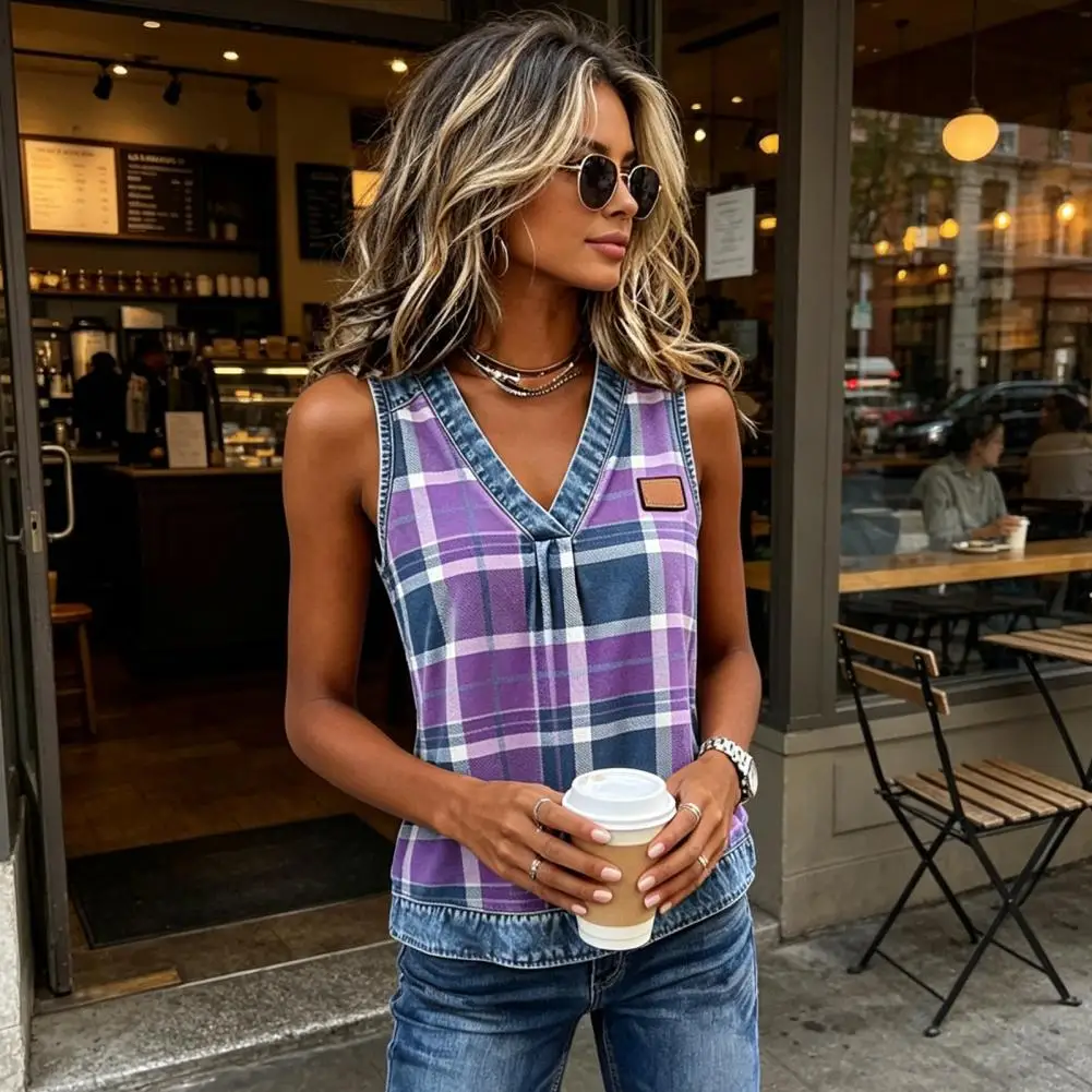 Breathable Summer Vest Summer Vest for Women V-neck Tank Tops Plaid Print Camisole Loose Fit Slim Fit Tops with Reinforced
Breathable Summer Vest Summer Vest for Women V-neck Tank Tops Plaid Print Camisole Loose Fit Slim Fit Tops with Reinforced