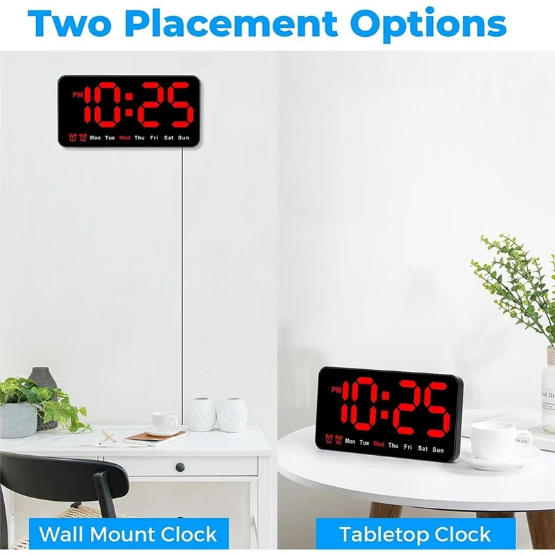 Digital Wall Clock, 9Inch LED Digital Clock Large Display with 12/24H, Big Digits,Small Silent Wall Clock (Red) HOT
Digital Wall Clock, 9Inch LED Digital Clock Large Display with 12/24H, Big Digits,Small Silent Wall Clock (Red) HOT