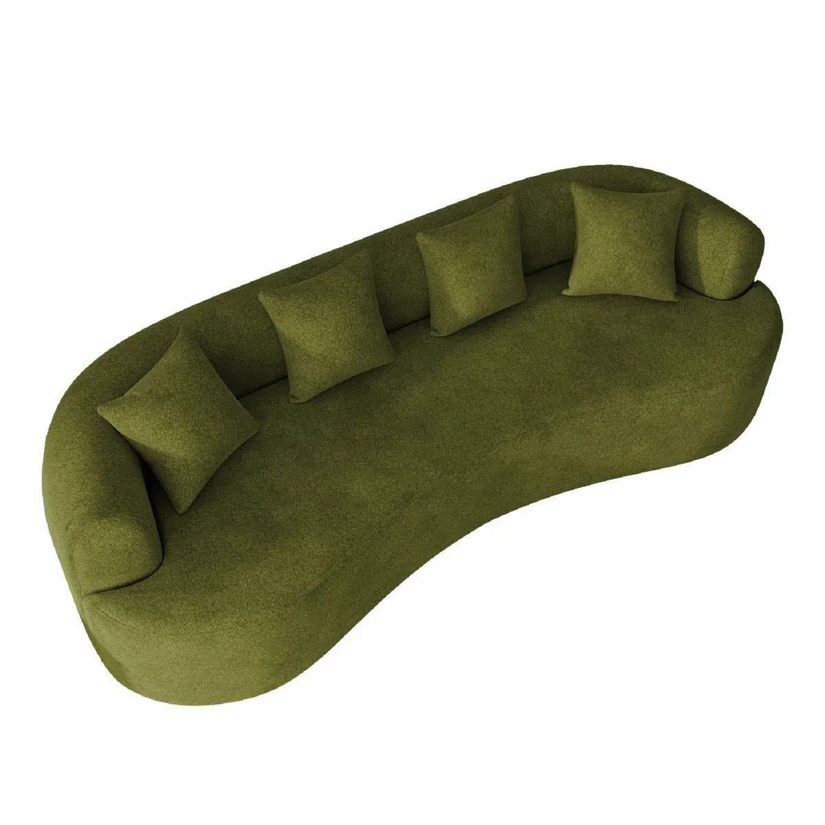 #Modern Curved Sofa Green Chenille Fabric Soft Upholstered Couch with Decorative Pillows for Living Room Home Hotel Furniture
#Modern Curved Sofa Green Chenille Fabric Soft Upholstered Couch with Decorative Pillows for Living Room Home Hotel Furniture