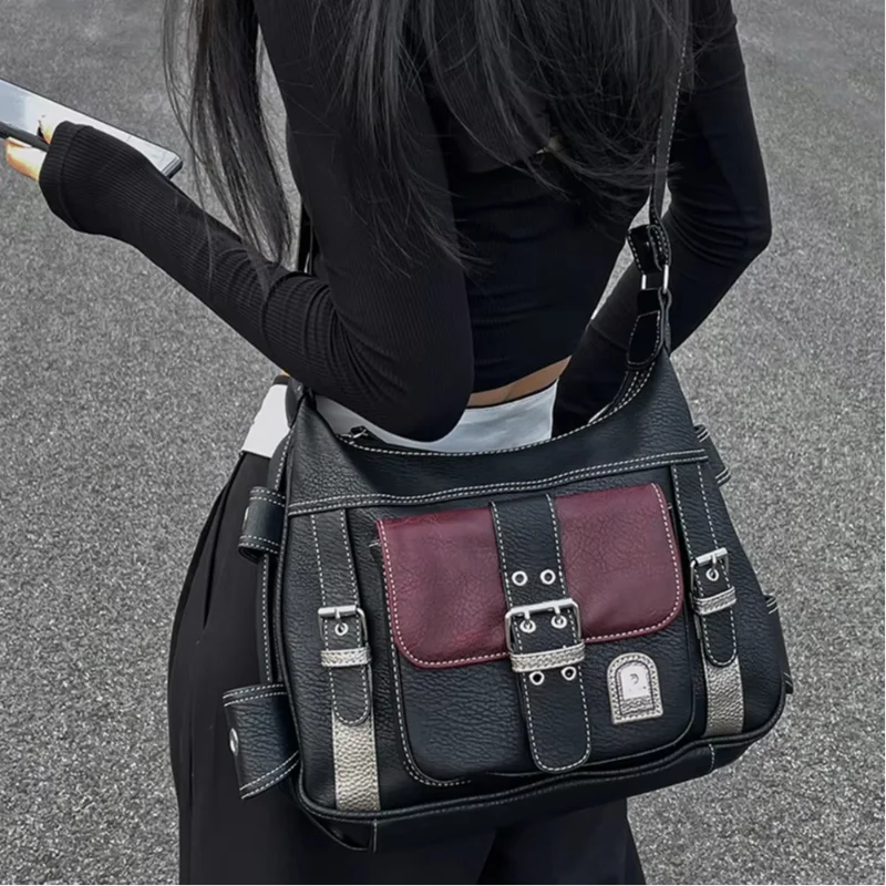 Girls Large Capacity Crossbody Bag Versatile Soft Satchel Bags Contrast Color Y2K Messenger Bag for Traveling Shopping Commuting
Girls Large Capacity Crossbody Bag Versatile Soft Satchel Bags Contrast Color Y2K Messenger Bag for Traveling Shopping Commuting