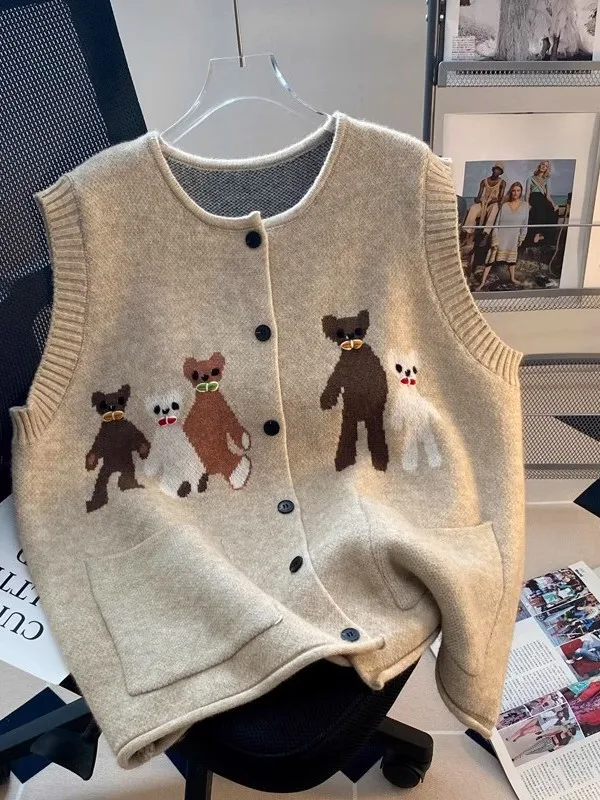 Мужской вязаный жилет свободного кроя в корейском стиле, большие размеры, до 300 фунтов, новинка ранней осени
Мужской вязаный жилет свободного кроя в корейском стиле, большие размеры, до 300 фунтов, новинка ранней осени