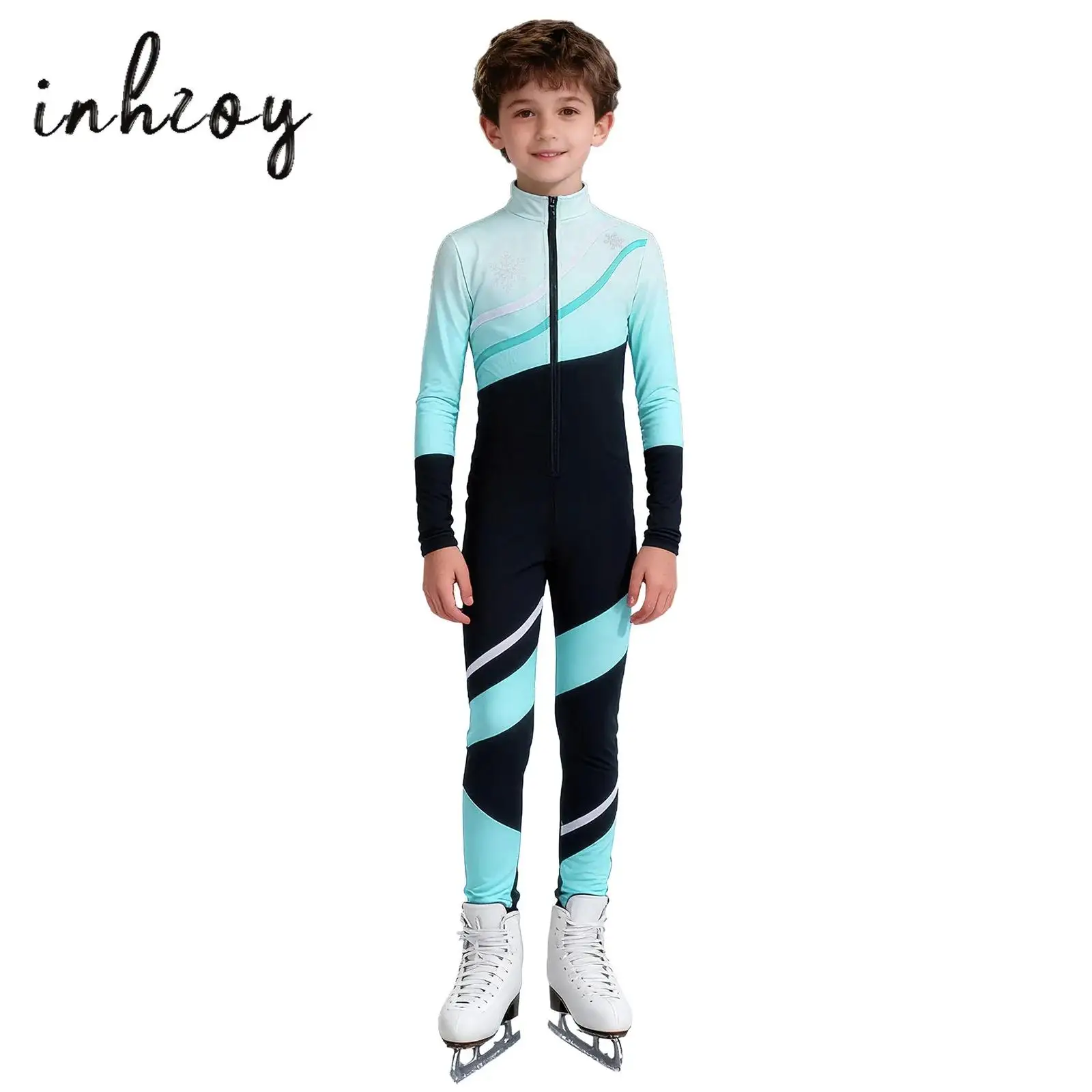 Kids Boys Girls Figure Skating Jumpsuit Shiny Rhinestone Snowflake Color Block Stand Collar Long Sleeve Zipper Bodysuit Rompers
Kids Boys Girls Figure Skating Jumpsuit Shiny Rhinestone Snowflake Color Block Stand Collar Long Sleeve Zipper Bodysuit Rompers