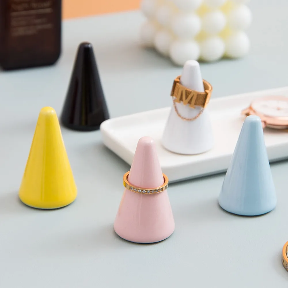 Finger Shape Ceramic Jewelry Props Stand For Rings Ring Holder Jewelry Display Stand Ring Display Rack Jewelry Packaging