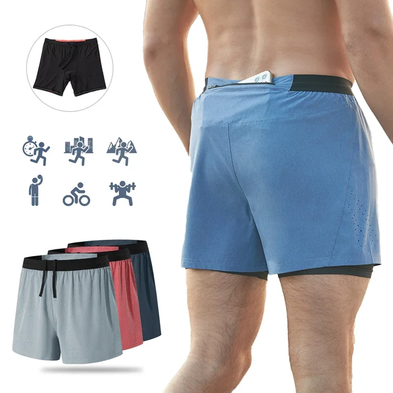 Men Running Shorts - Double Layer with Liner, Quick Dry Anti-See-Through with Rear Zipper Pockets Fitness Sport Short Pants
Men Running Shorts - Double Layer with Liner, Quick Dry Anti-See-Through with Rear Zipper Pockets Fitness Sport Short Pants