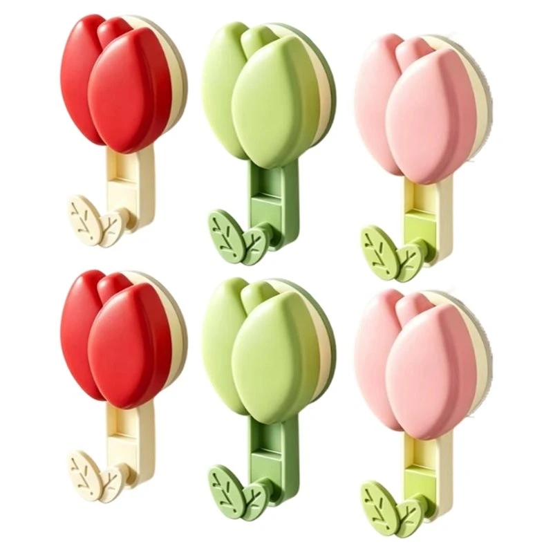 ABVG-No Drill Suction Cup Wall Hooks-Cute Tulip Shaped 6Pcs, Three Color Options Removable Decorative
ABVG-No Drill Suction Cup Wall Hooks-Cute Tulip Shaped 6Pcs, Three Color Options Removable Decorative