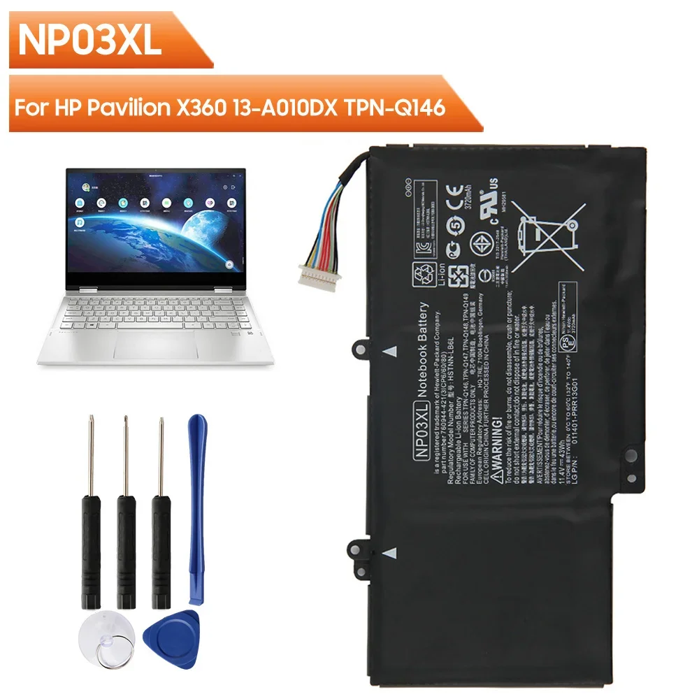 Оригинальная запасная батарея NP03XL для HP Pavilion X360 13-A010DX HSTNN-LB6L 13-A012DX, аккумуляторная батарея 48 Вт/ч
Оригинальная запасная батарея NP03XL для HP Pavilion X360 13-A010DX HSTNN-LB6L 13-A012DX, аккумуляторная батарея 48 Вт/ч