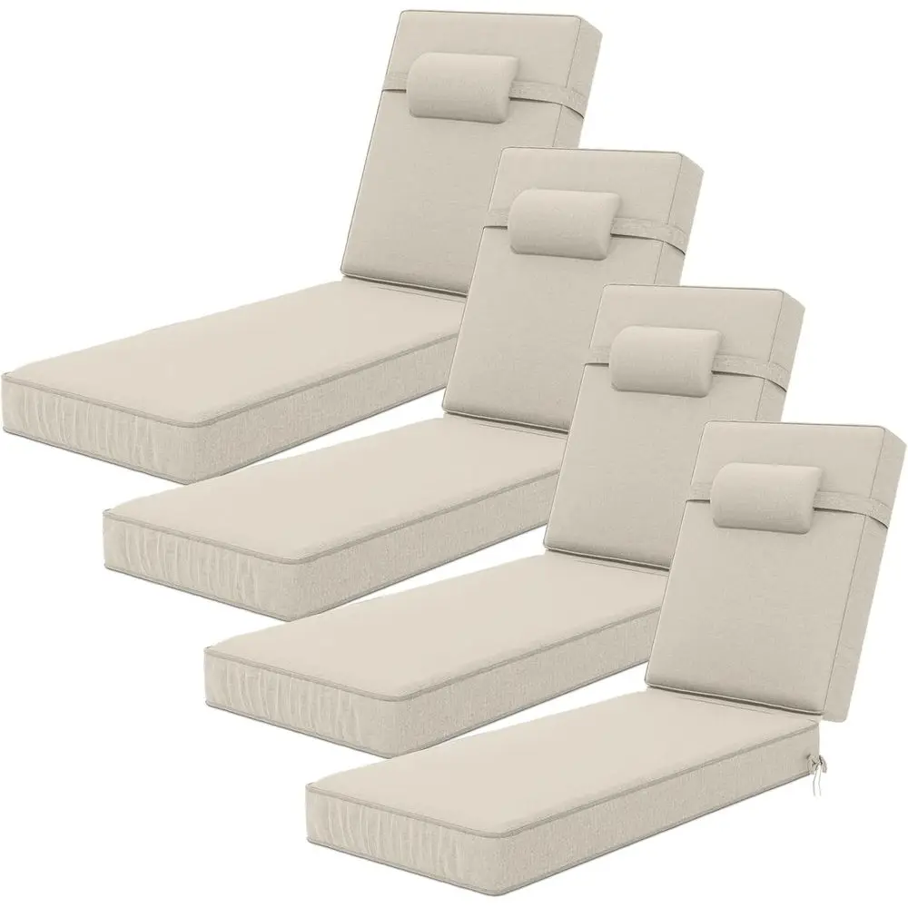 72 x 21 x 4 Inch Outdoor Chaise Lounge Cushions, Weather-Resistant Patio Replacement Cushion Set for 4 Chairs
72 x 21 x 4 Inch Outdoor Chaise Lounge Cushions, Weather-Resistant Patio Replacement Cushion Set for 4 Chairs