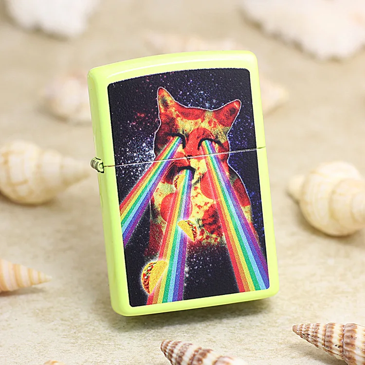 Genuine Zippo oil lighter copper windproof Laser eye cat Kerosene lighters Gift with anti-counterfeiting code
Genuine Zippo oil lighter copper windproof Laser eye cat Kerosene lighters Gift with anti-counterfeiting code