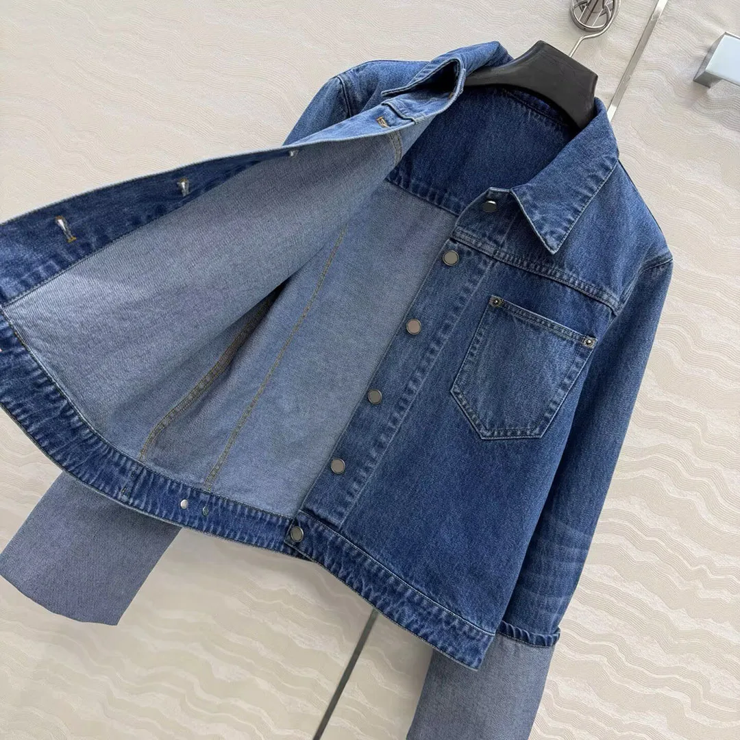 New Fashion Blue Denim Coat Women Turn-down Collar Roll-up Long Sleeve Pocket Buttons Novelty Loose Casual Jacket Streetwear
New Fashion Blue Denim Coat Women Turn-down Collar Roll-up Long Sleeve Pocket Buttons Novelty Loose Casual Jacket Streetwear