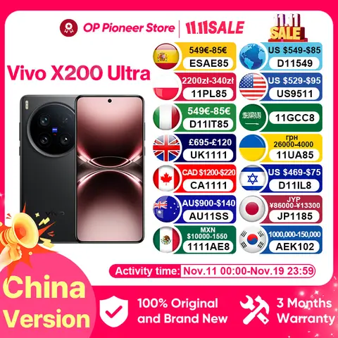 Nieuwe Vivo X200 Ultra Chinese versie Snapdragon 8 Elite 6.82 '' 120 Hz AMOLED-display 50MP OIS-camera 6000 mAh 90 W SuperCharge NFC