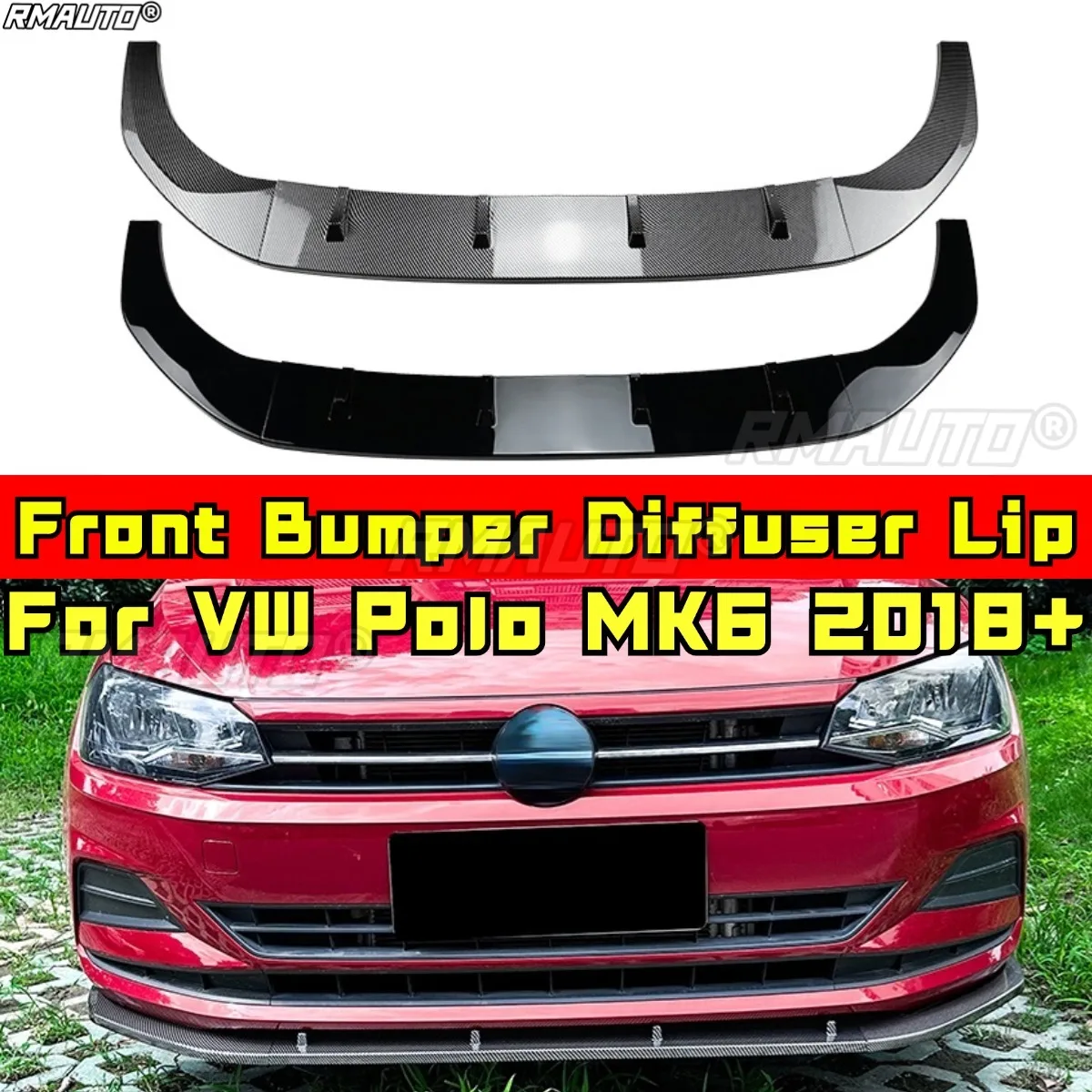 For VW Polo MK6 2018+ Body Kit Front Bumper Diffuser Front Bumper Spoiler Lip Splitter Protector Cover Car Accessories
For VW Polo MK6 2018+ Body Kit Front Bumper Diffuser Front Bumper Spoiler Lip Splitter Protector Cover Car Accessories