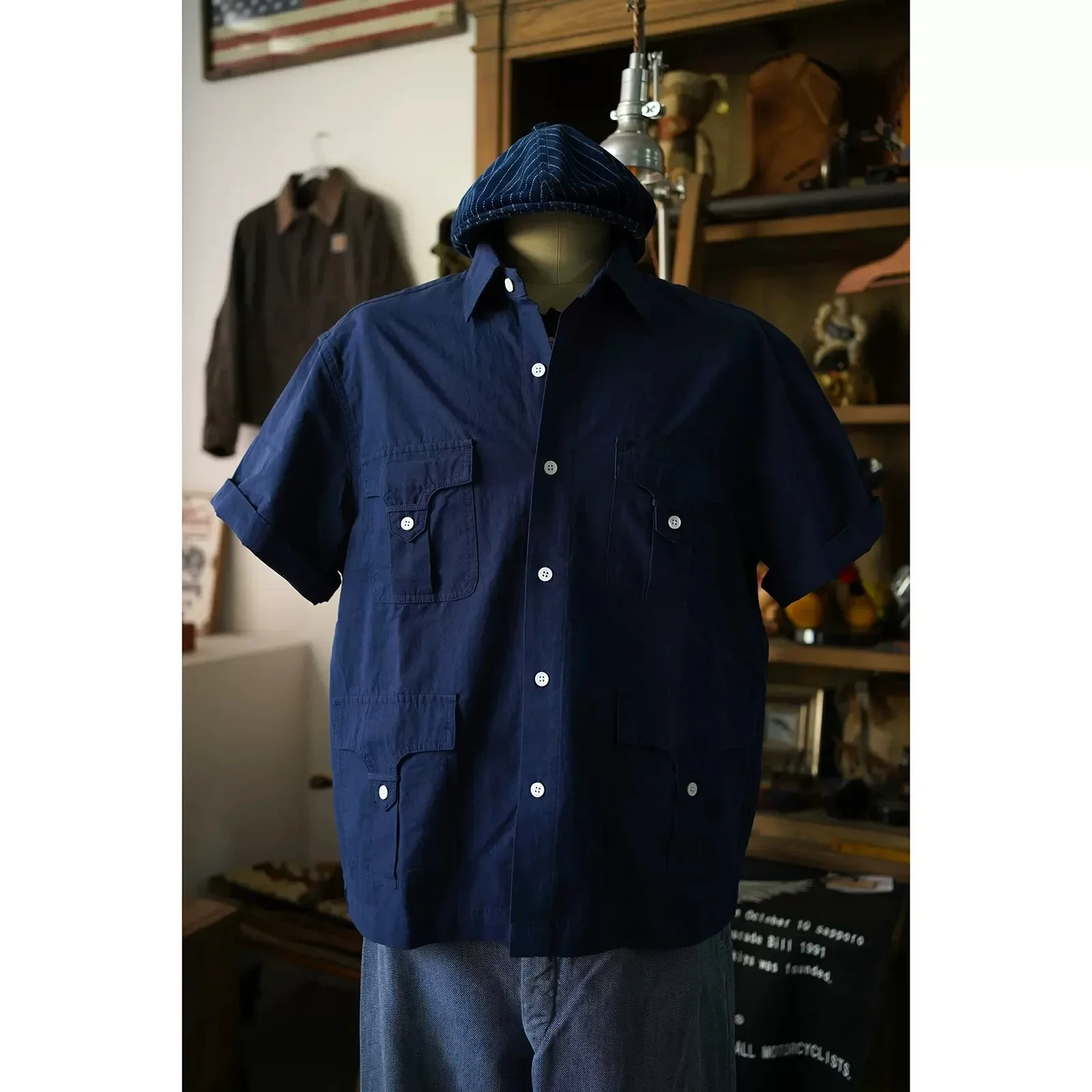 Pop Second Order 4-Pocket Safari Shirt Heritage Menswear Short Sleeved Linen Lounge Shirts
Pop Second Order 4-Pocket Safari Shirt Heritage Menswear Short Sleeved Linen Lounge Shirts