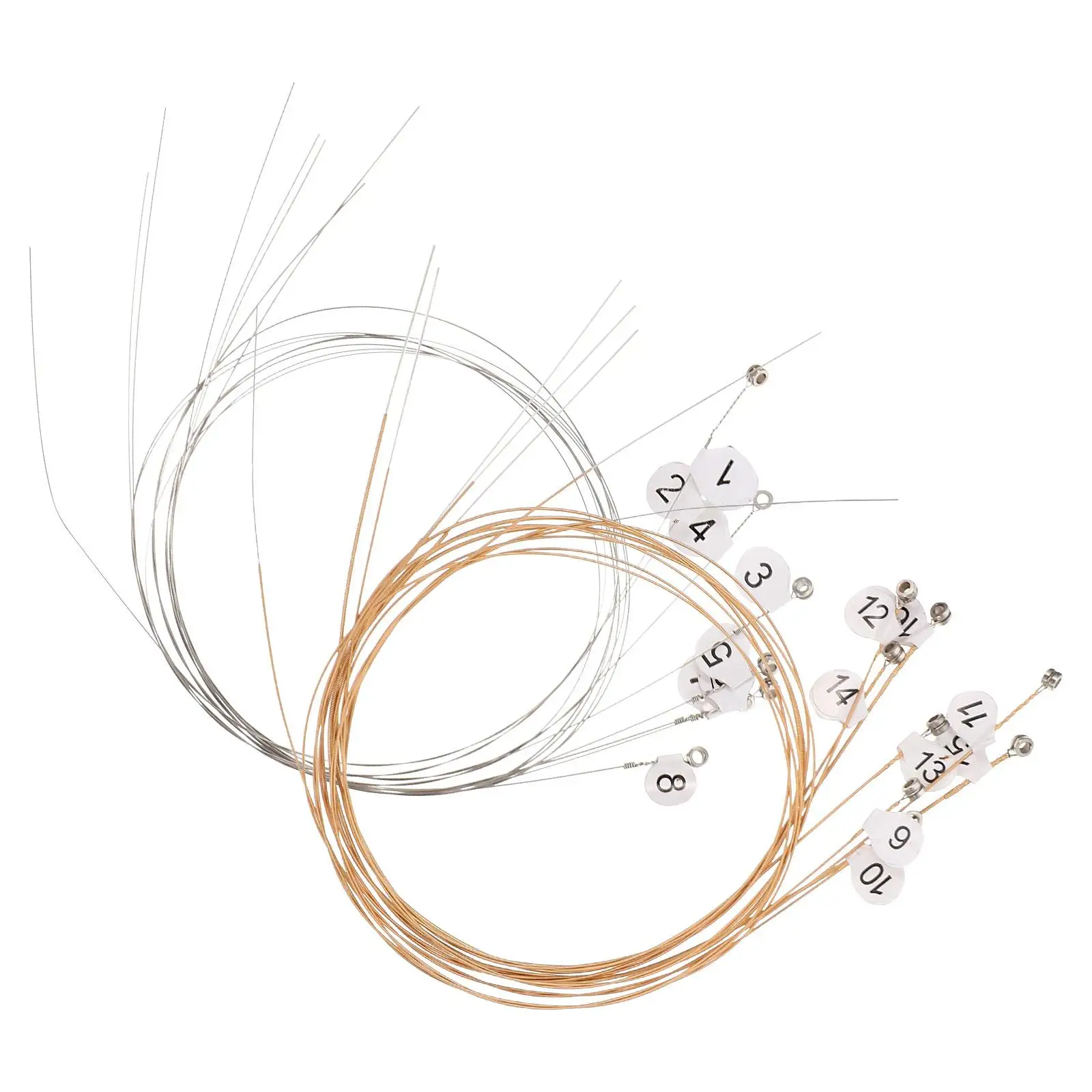 16 Pcs Lyre Strings Full Set Premium Quality Durable Steel Instrument Parts Replacement Accessories Easy to Use
16 Pcs Lyre Strings Full Set Premium Quality Durable Steel Instrument Parts Replacement Accessories Easy to Use