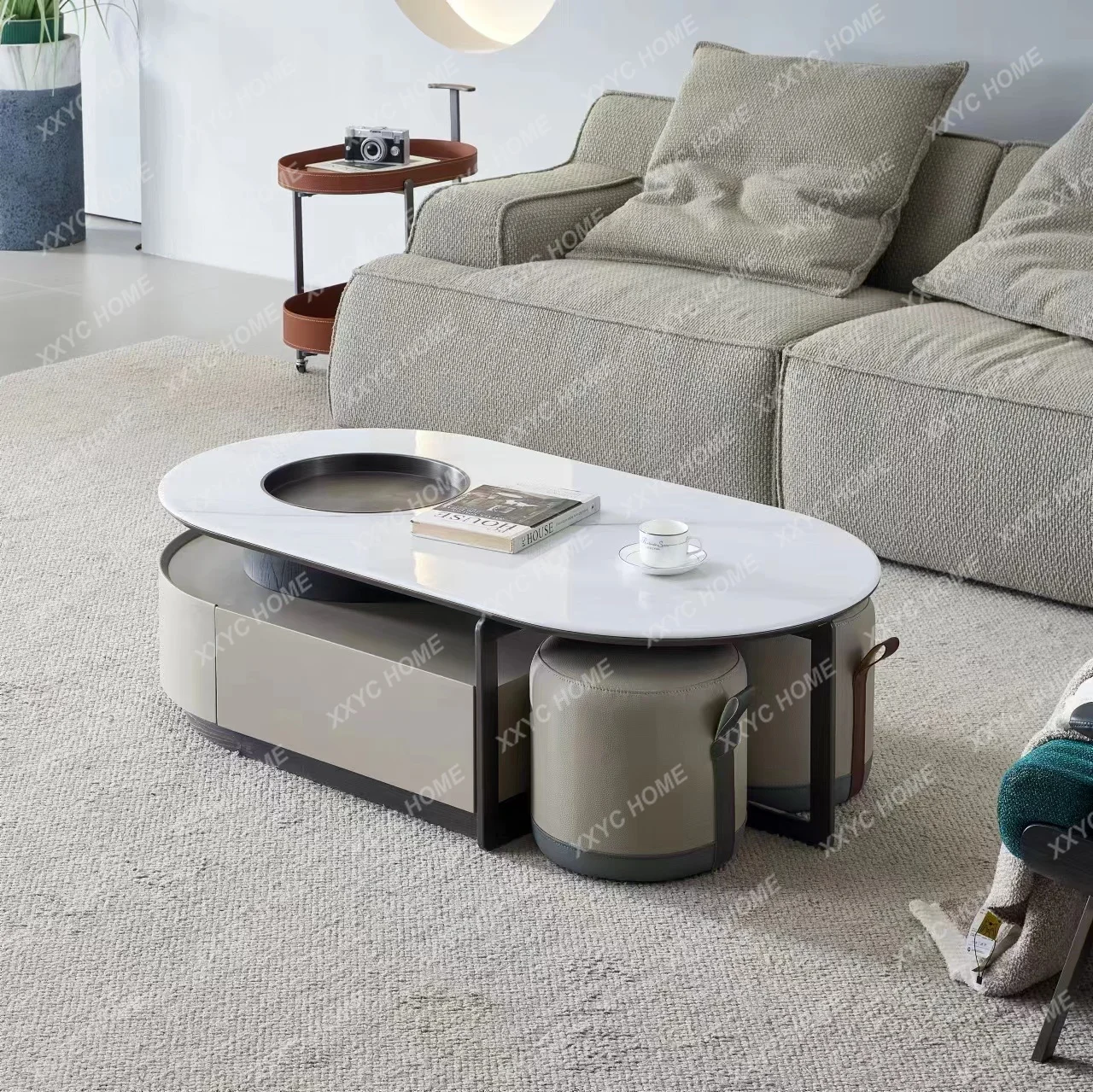 Modern minimalist oval creative microcrystalline stone coffee table TV cabinet combination
Modern minimalist oval creative microcrystalline stone coffee table TV cabinet combination