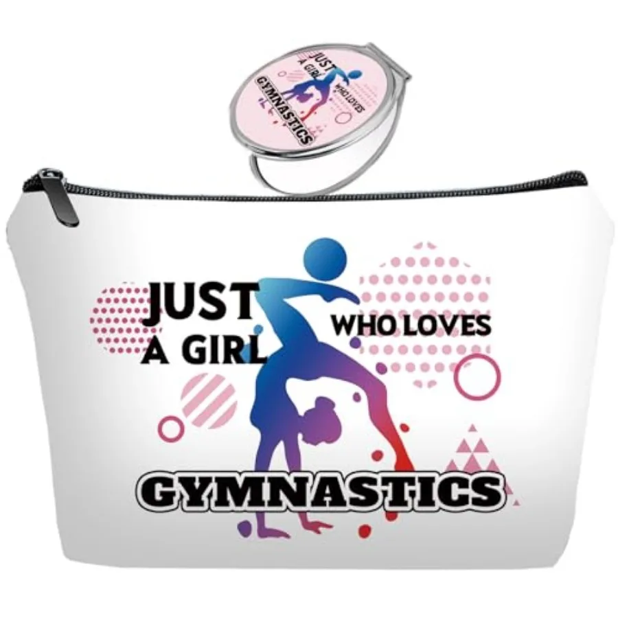 Unique Gymnastics Makeup Bag Set Gift with Mirror, Trendy Gymnastics Cosmetic Pouch for Women, Gymnastics Gift for Mom Coach Te
Unique Gymnastics Makeup Bag Set Gift with Mirror, Trendy Gymnastics Cosmetic Pouch for Women, Gymnastics Gift for Mom Coach Te
