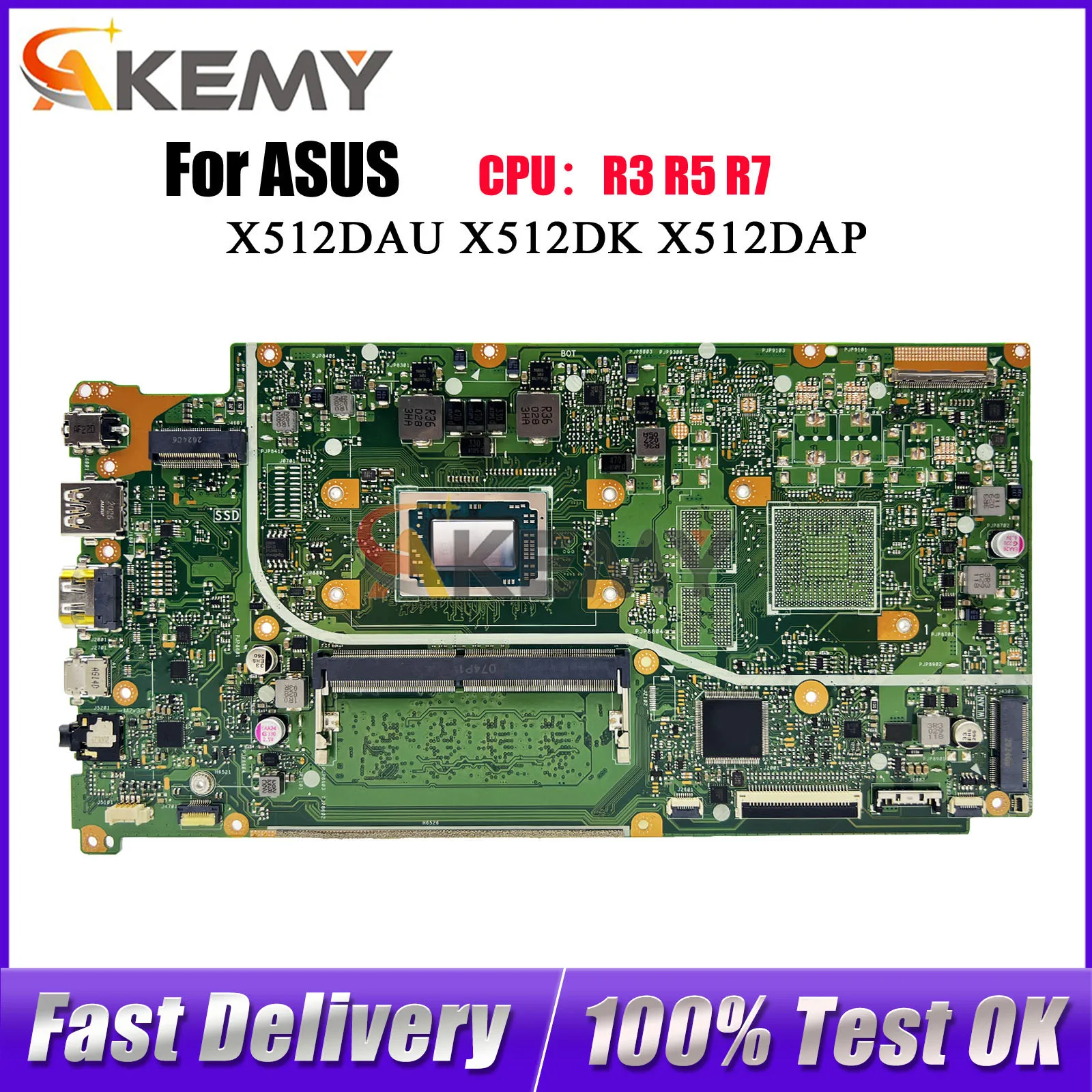 X512DAU Laptop Motherboard For ASUS VivoBook M5050D X512DK X512DAP M512D X512DA V5000d F512D X512D Mainboard With R3 R5 R7 CPU
X512DAU Laptop Motherboard For ASUS VivoBook M5050D X512DK X512DAP M512D X512DA V5000d F512D X512D Mainboard With R3 R5 R7 CPU