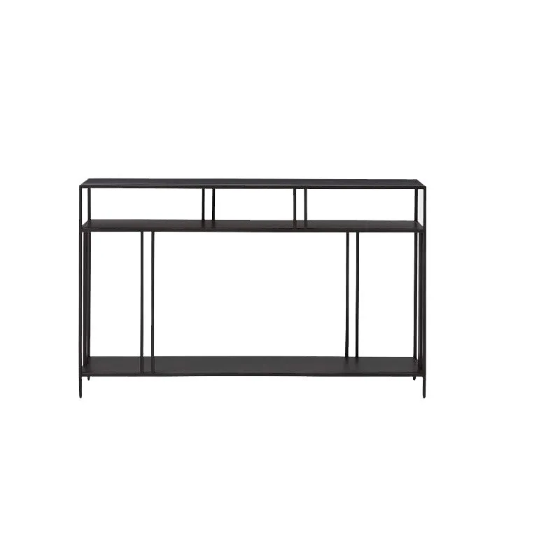 Nordic style wrought iron long porch table double shelf living room door storage rack light luxury simple household table
Nordic style wrought iron long porch table double shelf living room door storage rack light luxury simple household table
