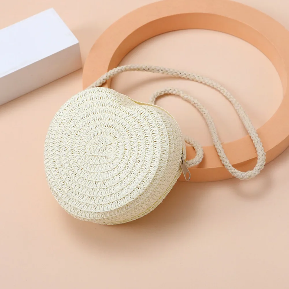 High Quality Woven Straw Shoulder Bags Cute Travel Coin Purse Heart Shape Creative Crossbody Bag for Children
High Quality Woven Straw Shoulder Bags Cute Travel Coin Purse Heart Shape Creative Crossbody Bag for Children