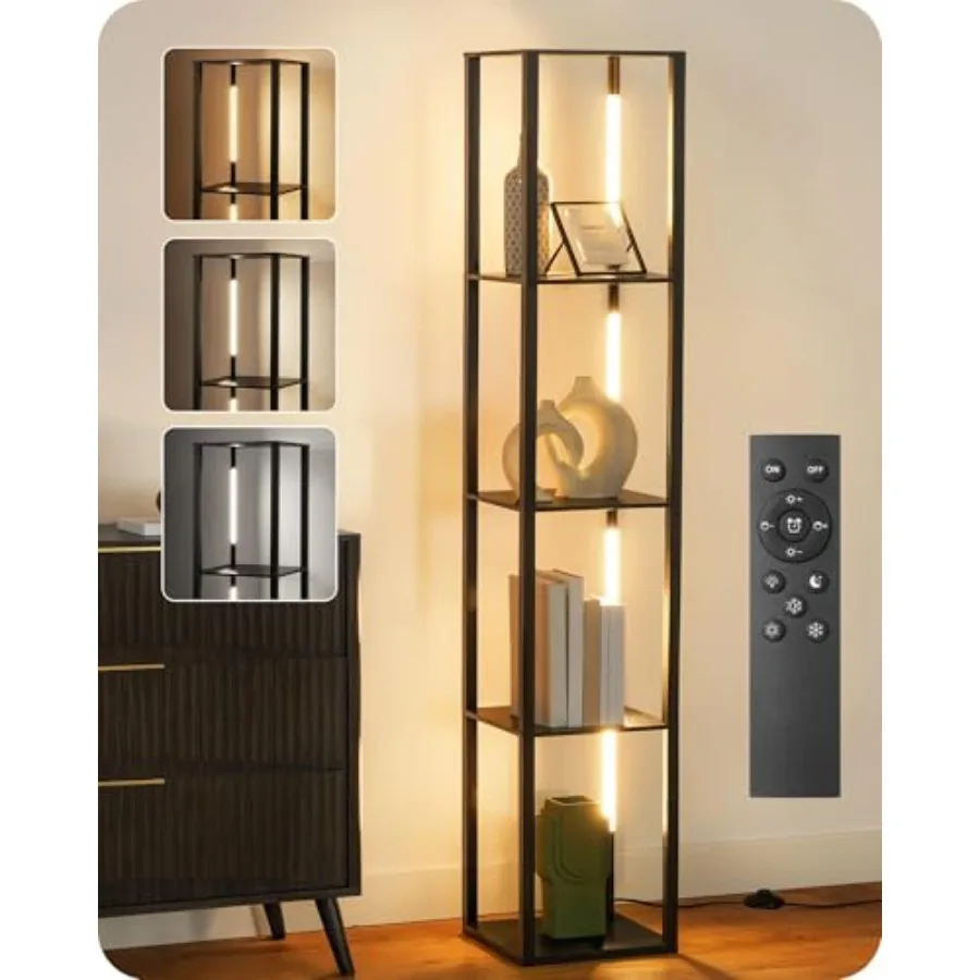 64.2" Display Shelf with Light, Modern Corner Floor Lamp with Shelves, 3000K-6000K LED Dimmable Standing Lamp with Remote for L
64.2" Display Shelf with Light, Modern Corner Floor Lamp with Shelves, 3000K-6000K LED Dimmable Standing Lamp with Remote for L