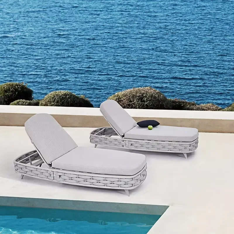 Luxury Exterior Poolside Aluminum Chaise Lounge Chairs Furniture Outdoor Beach Weavn Rope Sun Lounger Sunbed
Luxury Exterior Poolside Aluminum Chaise Lounge Chairs Furniture Outdoor Beach Weavn Rope Sun Lounger Sunbed