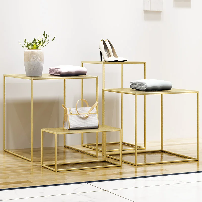 Clothing store high and low water platform shopping mall shoe bag display stand window middle island table flower shop wrought i
Clothing store high and low water platform shopping mall shoe bag display stand window middle island table flower shop wrought i