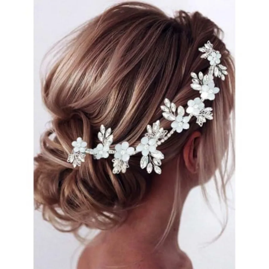 Flower Bridal Headband Rhinestone Headpiece Wedding Hair Accessories for Women Silver
Flower Bridal Headband Rhinestone Headpiece Wedding Hair Accessories for Women Silver