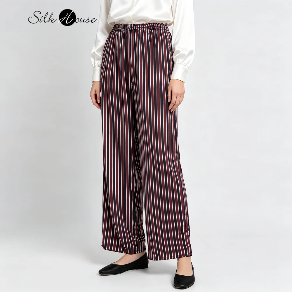 Plus Size Women's Casual Summer New Versatile Striped 100%Natural Mulberry Silk Crepe De Chine Loose Comfortable Pencil Pants
Plus Size Women's Casual Summer New Versatile Striped 100%Natural Mulberry Silk Crepe De Chine Loose Comfortable Pencil Pants