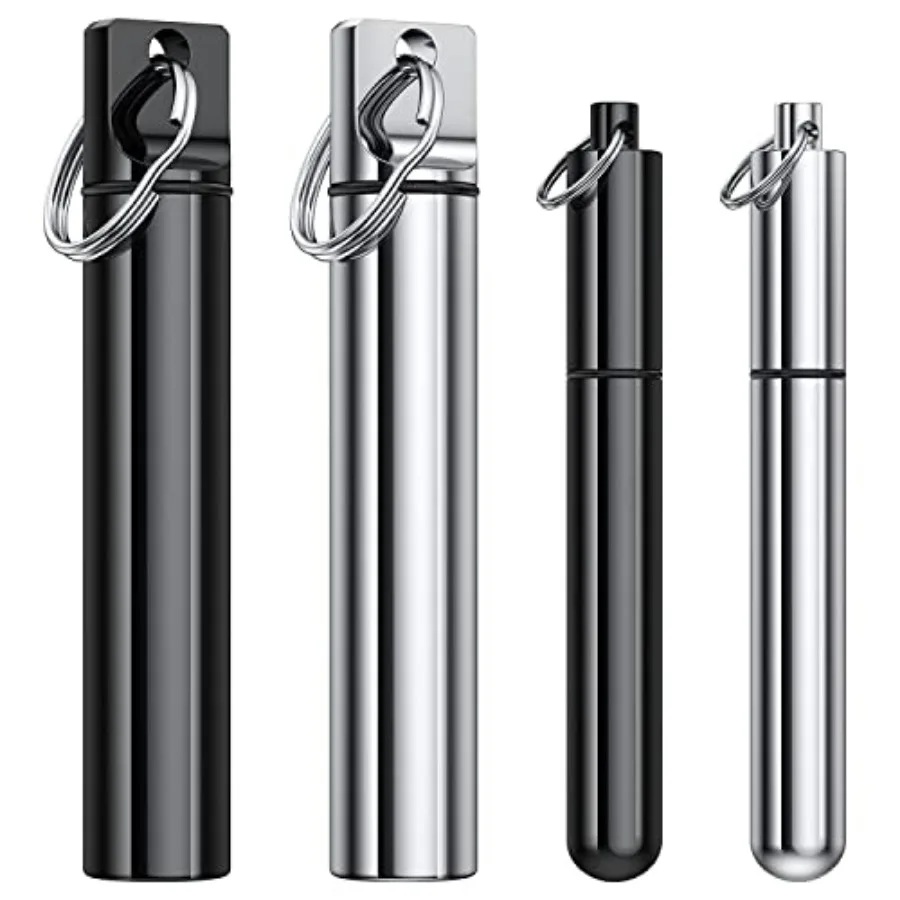 4 Pieces Metal Portable Toothpick Holder, aluminum alloy Pocket Toothpick Holder Aluminum Waterproof Case Toothpick Container w
4 Pieces Metal Portable Toothpick Holder, aluminum alloy Pocket Toothpick Holder Aluminum Waterproof Case Toothpick Container w