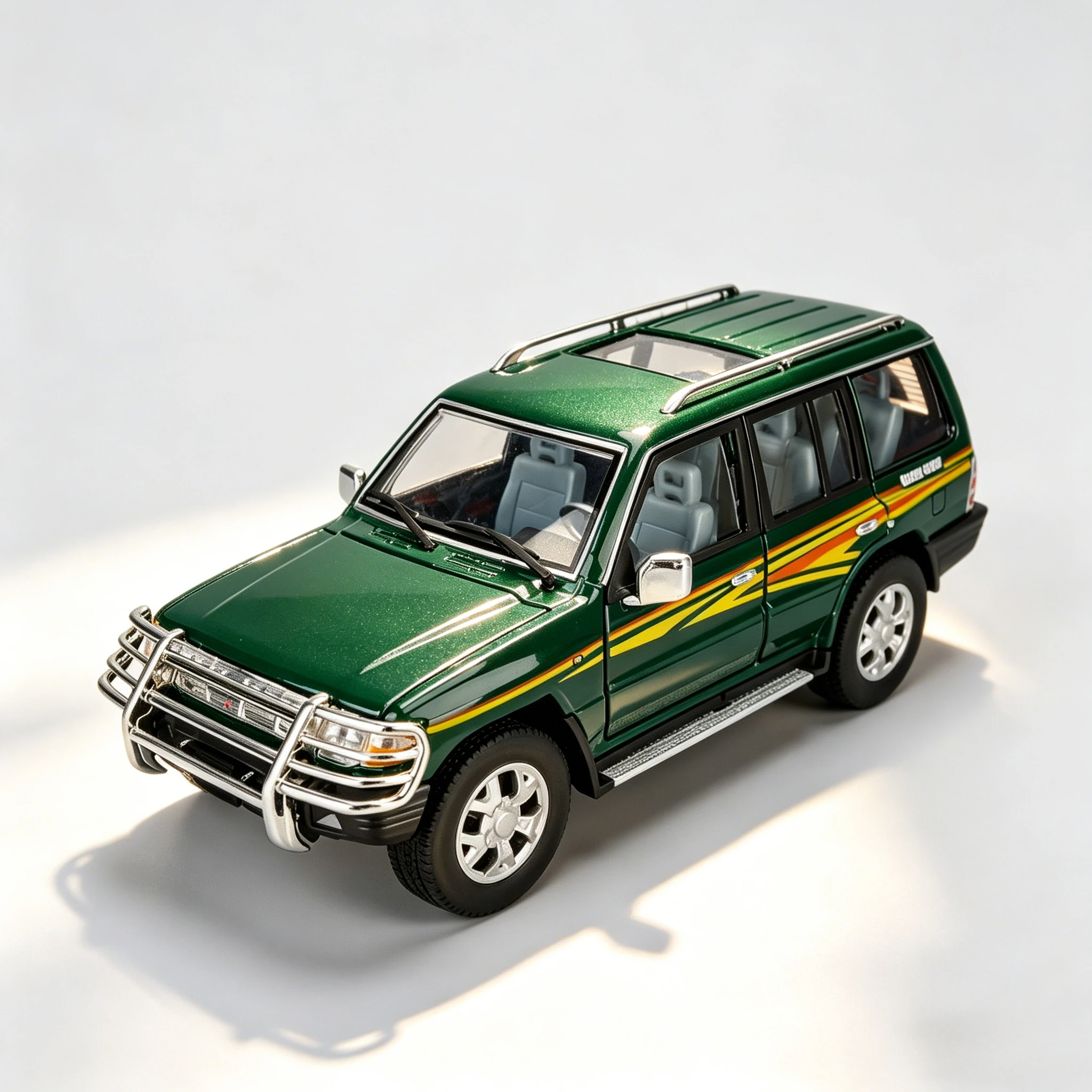 1:18 Pajero Car Model Toy Metal Diecast Pull Back Doors Opened Miniature Vehicle Models Boys Sound and Light Gift
1:18 Pajero Car Model Toy Metal Diecast Pull Back Doors Opened Miniature Vehicle Models Boys Sound and Light Gift