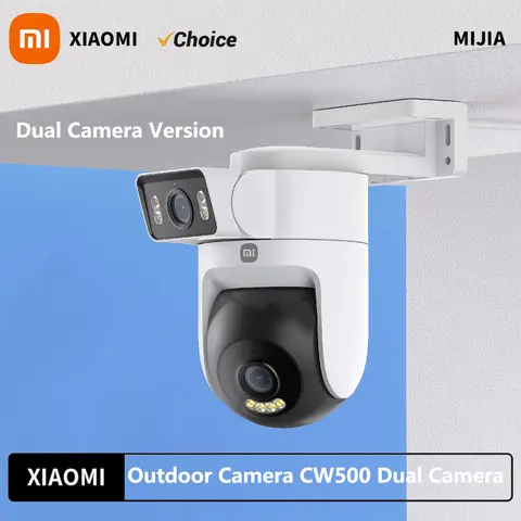 2025 nouveau Xiaomi extérieur CW500 double caméra Version IP66 Protection de sécurité CCTV AI détection couleur Vision nocturne maison intelligente