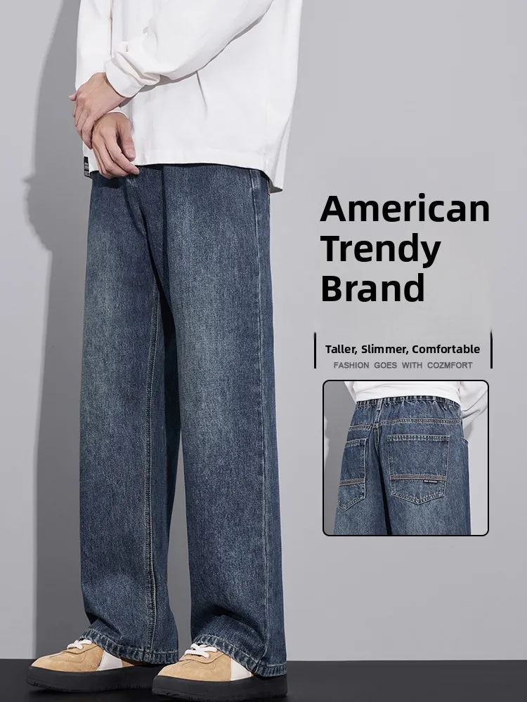 Retro Denim Jeans for Men Spring Autumn Versatile Loose Comfortable Straight Leg Long Pants Youthful Trendy Cotton Polyester ...
Retro Denim Jeans for Men Spring Autumn Versatile Loose Comfortable Straight Leg Long Pants Youthful Trendy Cotton Polyester ...