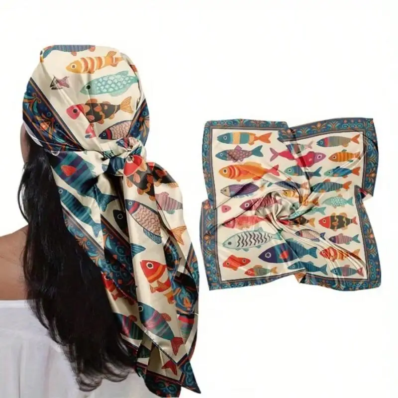 1pcs 35Inch Headscarf Multi-Color Small Fish Pattern Headscarf Neck Scarf Hair Accessories Headscarf Square Scarf for Female
1pcs 35Inch Headscarf Multi-Color Small Fish Pattern Headscarf Neck Scarf Hair Accessories Headscarf Square Scarf for Female