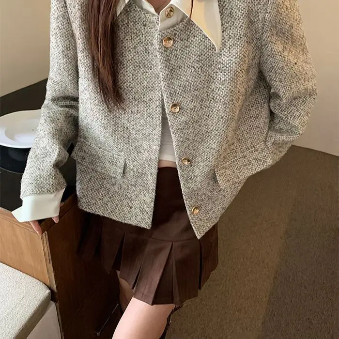 Tweed Jacket Cream Beige Womens Spring Butterfly Gradient Twill Printed Patterned Ulzzang Cute Teenager Lovely Young Girls Daily
Tweed Jacket Cream Beige Womens Spring Butterfly Gradient Twill Printed Patterned Ulzzang Cute Teenager Lovely Young Girls Daily