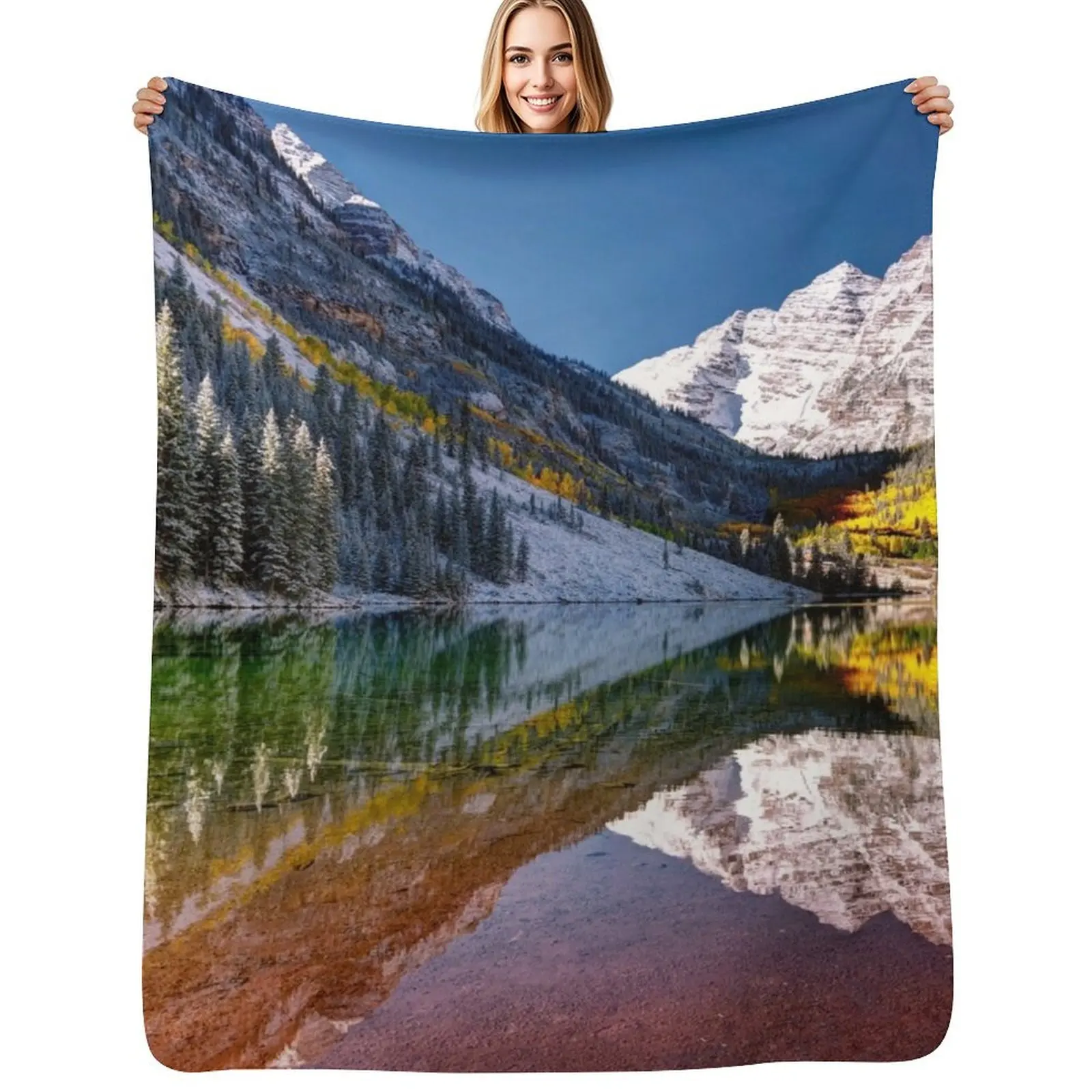 Maroon Bells by Lena Owens/OLena Art photography Throw Blanket All Season Lightweight Soft Blanket for Bed
Maroon Bells by Lena Owens/OLena Art photography Throw Blanket All Season Lightweight Soft Blanket for Bed