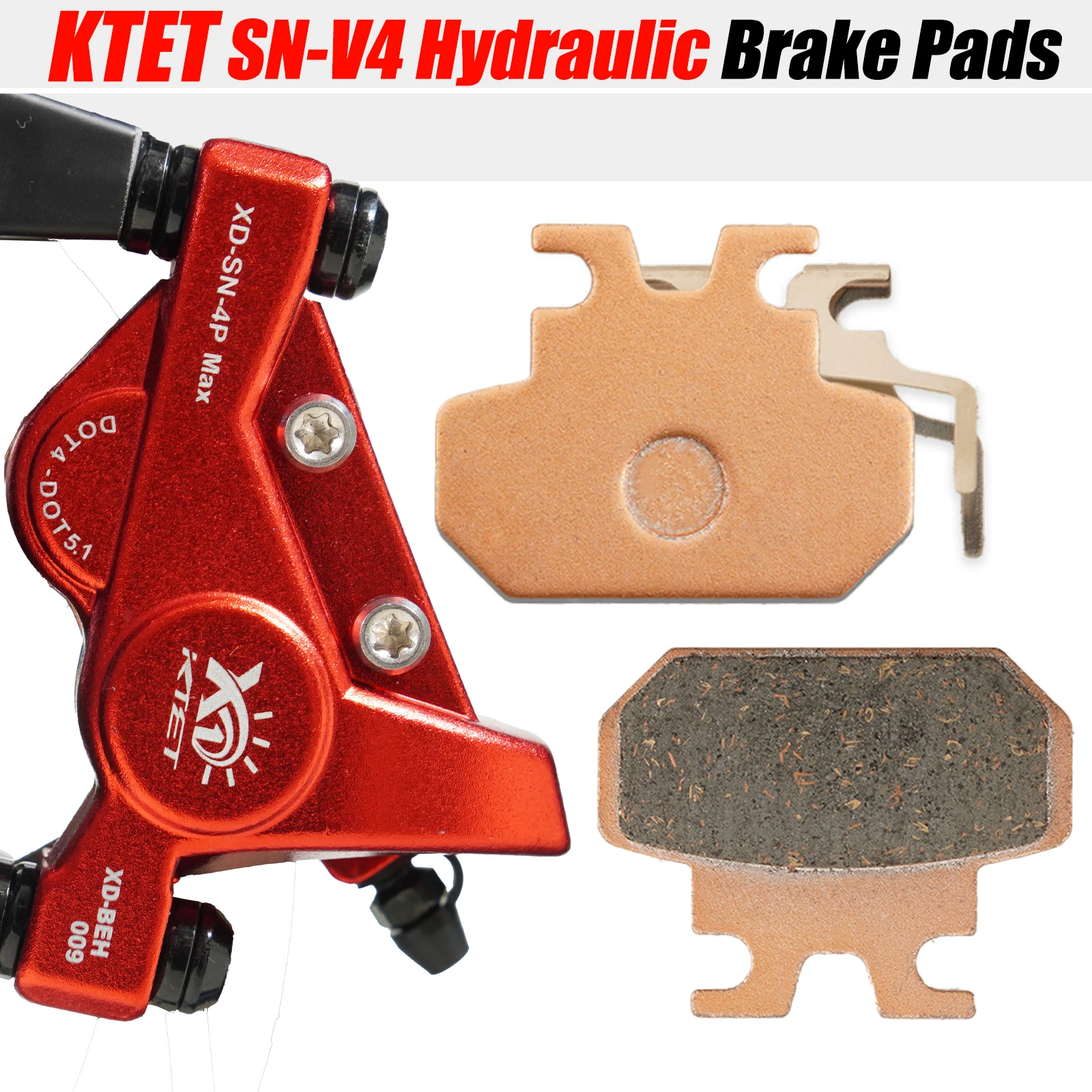 Semi-Metal 2 Pair Replacement Brake Pads Compatible 4-Piston XOD SN-V4 Hydraulic Calipers Ebike Scooter Mountain City
Semi-Metal 2 Pair Replacement Brake Pads Compatible 4-Piston XOD SN-V4 Hydraulic Calipers Ebike Scooter Mountain City