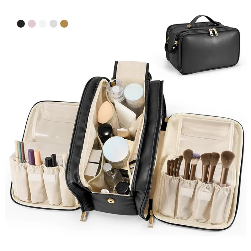 New Double Open Makeup Bag Light Luxury Premium PU Upright Brush Set Large Capacity Tourist Area Makeup Storage Bag
New Double Open Makeup Bag Light Luxury Premium PU Upright Brush Set Large Capacity Tourist Area Makeup Storage Bag