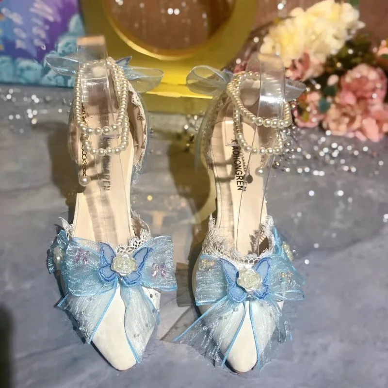 Lolita Shoes Original Handmade Loli Pointed Womenshoes French Light Luxury Elegant Evening Dress High Heels Wedding Shoes Bride
Lolita Shoes Original Handmade Loli Pointed Womenshoes French Light Luxury Elegant Evening Dress High Heels Wedding Shoes Bride