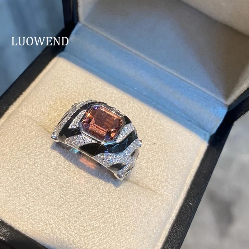 LUOWEND 100% 18K White Gold Rings Luxury Design Shiny Diamond Natural Pink Tourmaline Ring for Women High Party Jewelry
LUOWEND 100% 18K White Gold Rings Luxury Design Shiny Diamond Natural Pink Tourmaline Ring for Women High Party Jewelry