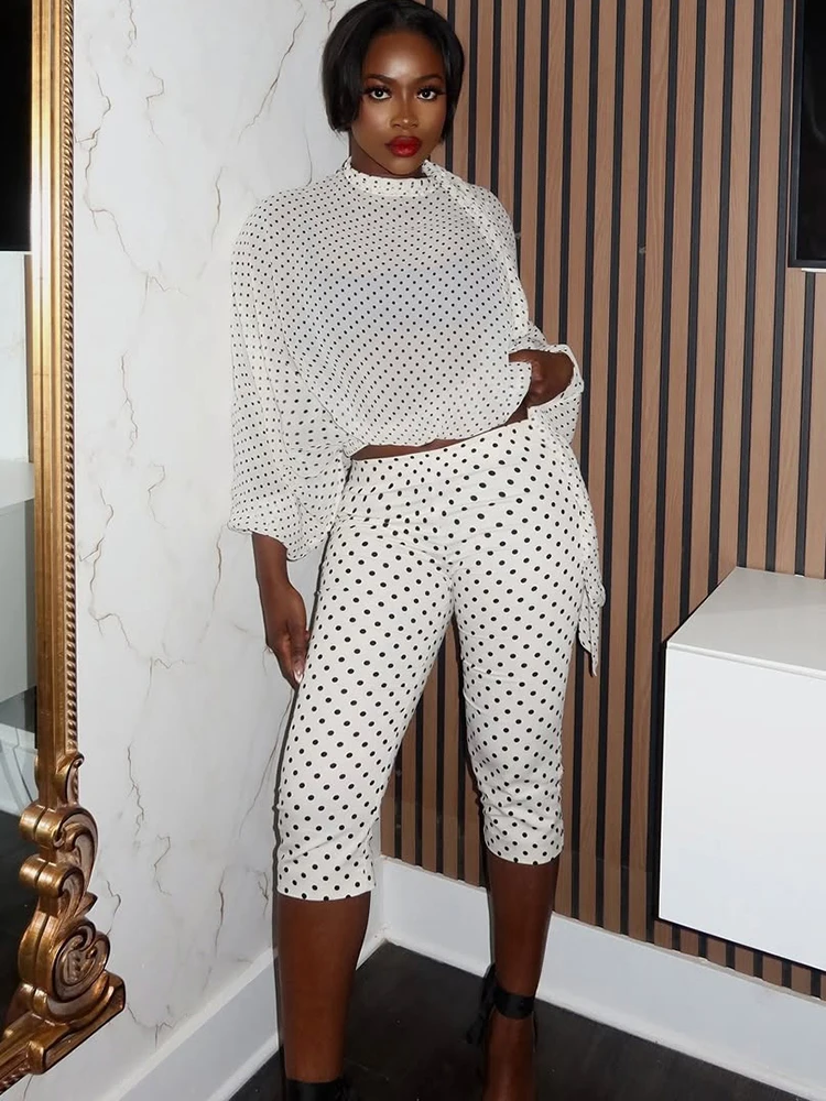 Kliou Polka Dot Print 2 Piece Set Woman Sexy See Through o-Neck Loose Style Top+Skinny Peach Hip Shorts High Street Fashion Suit
Kliou Polka Dot Print 2 Piece Set Woman Sexy See Through o-Neck Loose Style Top+Skinny Peach Hip Shorts High Street Fashion Suit