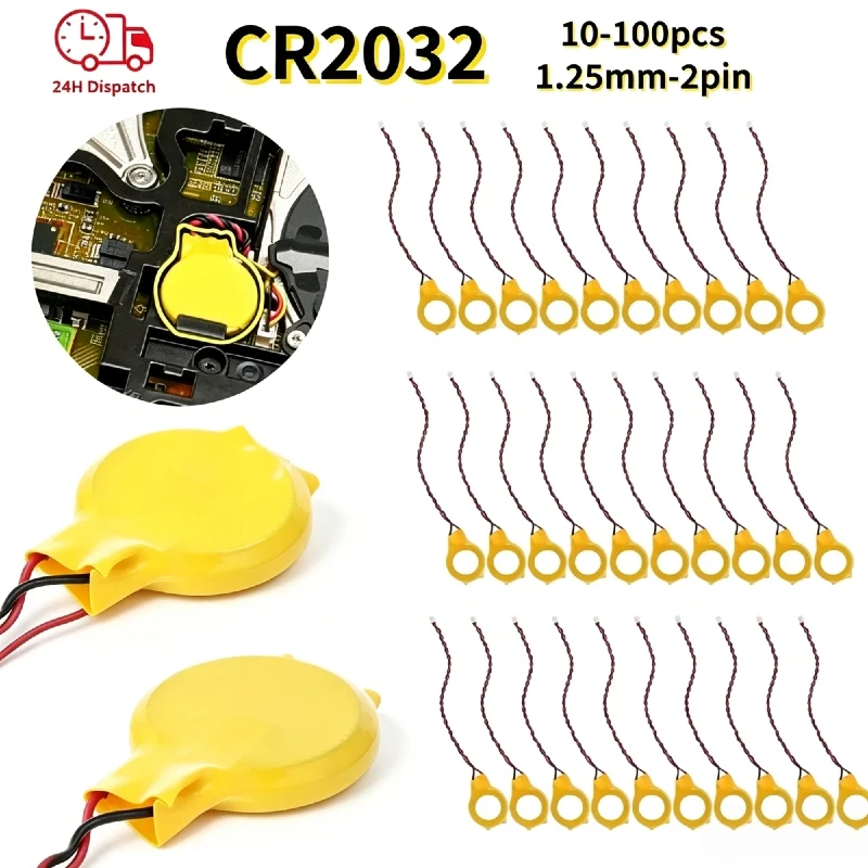 10-80PCS CR2032 3V 230mAh Battery 2Pin Wire with Adhesive, CMOS BIOS Backup Cell for Laptop & Notebook Motherboard
10-80PCS CR2032 3V 230mAh Battery 2Pin Wire with Adhesive, CMOS BIOS Backup Cell for Laptop & Notebook Motherboard