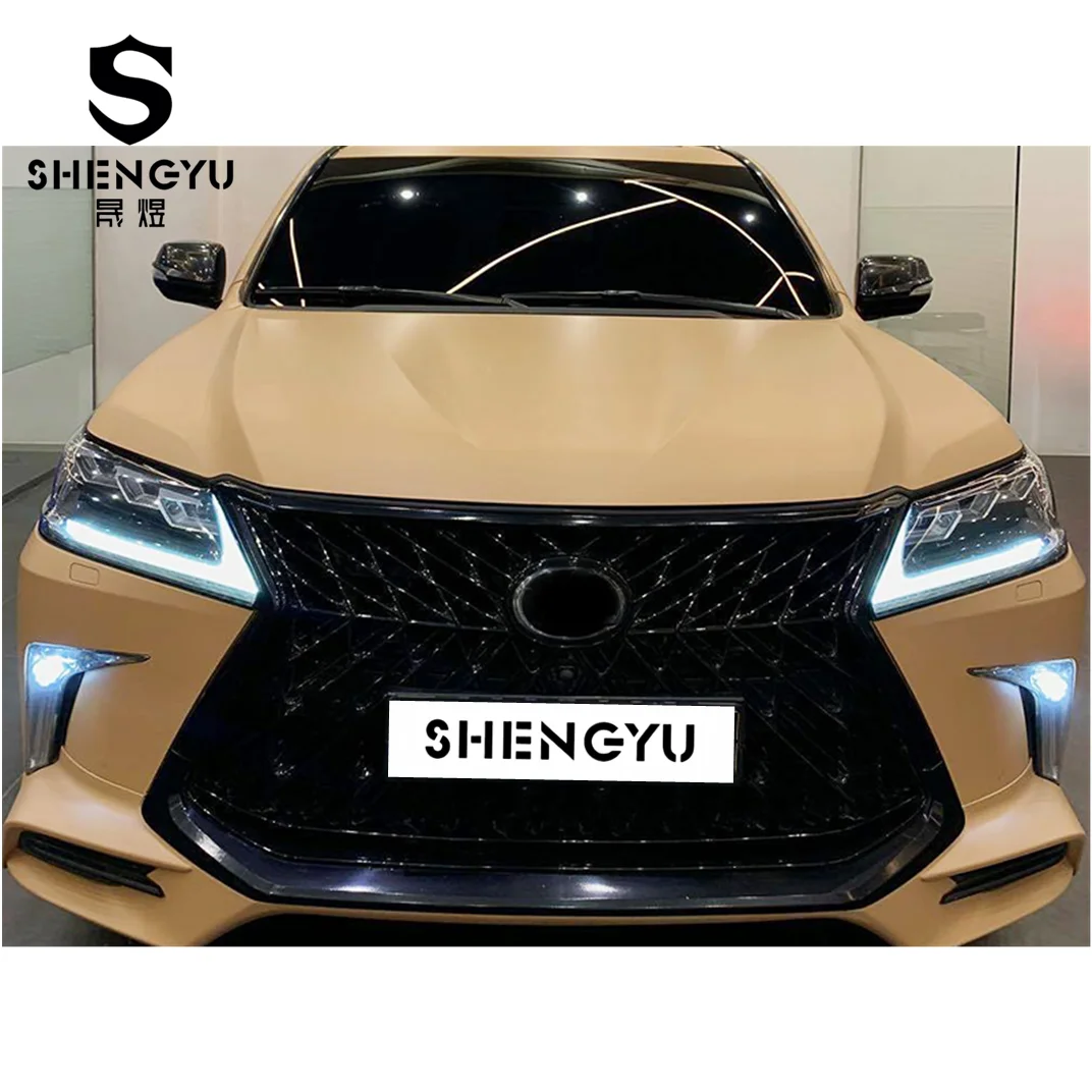 Передний бампер автомобиля с решеткой, автолампы для Lexus LX570 2008-2015, обновление до комплекта кузова автомобиля 2020
Передний бампер автомобиля с решеткой, автолампы для Lexus LX570 2008-2015, обновление до комплекта кузова автомобиля 2020
