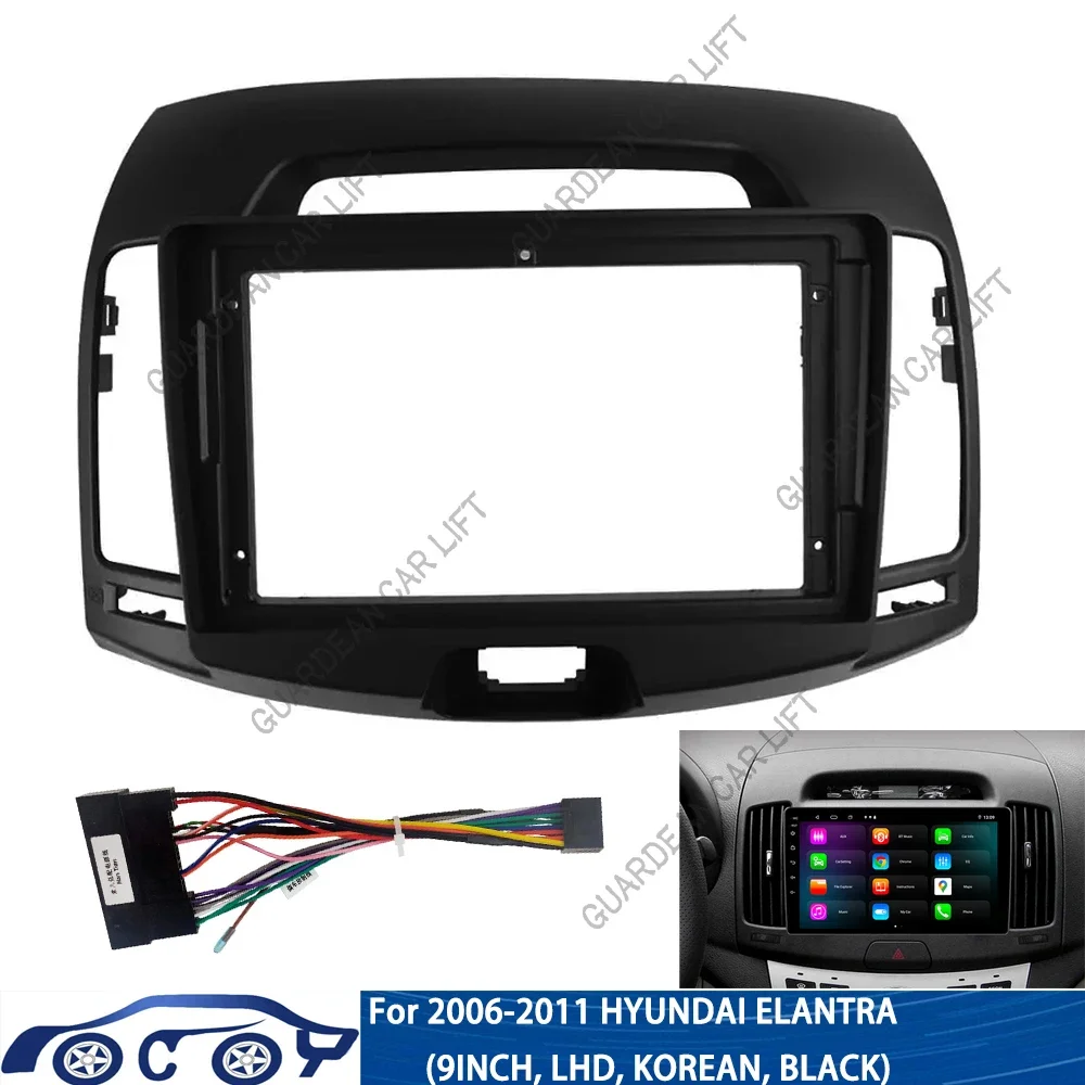 9 Inch Car Radio Fascias For HYUNDAI Elantra 2006-2011 Android Stereo Frame Panel With Cable
9 Inch Car Radio Fascias For HYUNDAI Elantra 2006-2011 Android Stereo Frame Panel With Cable