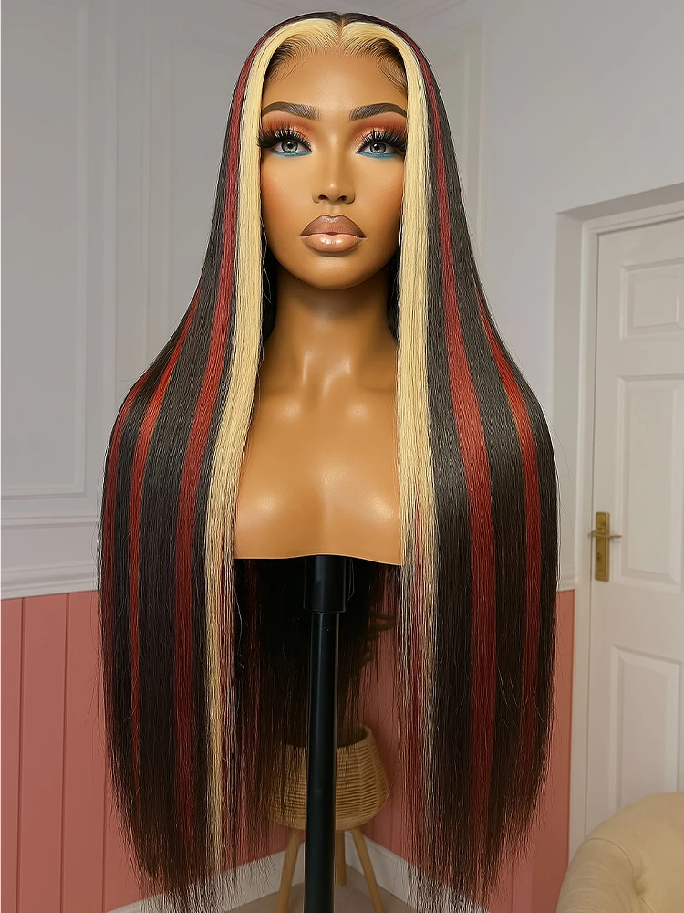 1B/27/99J Red Wig 5x5 Glueless Wig Black Blonde Highlight Wig Burgundy Straight Colored Lace Closure Wig Human Hair Wear and Go
1B/27/99J Red Wig 5x5 Glueless Wig Black Blonde Highlight Wig Burgundy Straight Colored Lace Closure Wig Human Hair Wear and Go
