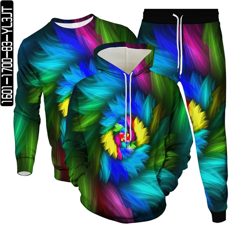 Men Tracksuit Colorful Whirlpool Chequered Vortex Printed Clothing Suit Male Outdoor Casual Hoodies Sweatshirt Pants 3 Piece Set
Men Tracksuit Colorful Whirlpool Chequered Vortex Printed Clothing Suit Male Outdoor Casual Hoodies Sweatshirt Pants 3 Piece Set