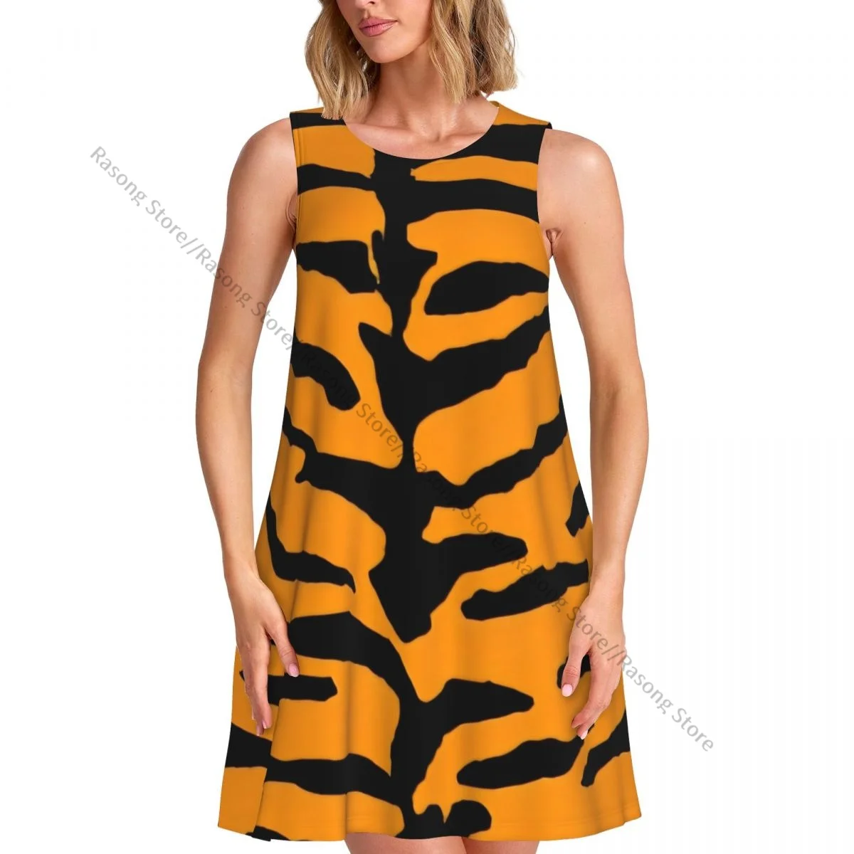 Women's Dress Summer Casual T Shirt Dresses Beach Cover up Tiger Skin Texture Tank Dress
Women's Dress Summer Casual T Shirt Dresses Beach Cover up Tiger Skin Texture Tank Dress