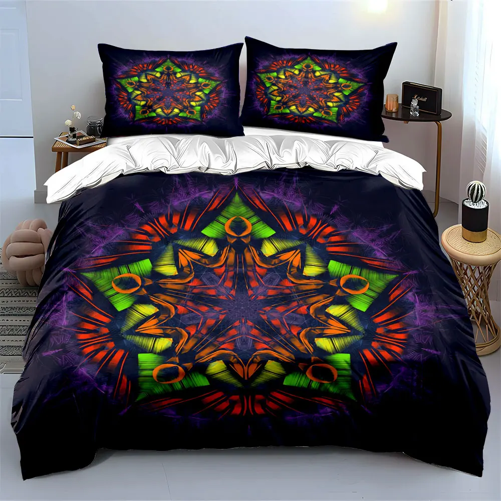 "Mandala Art Decoration Set" Bedding Set with 1 Duvet Cover 2 Pillowcases Single Double King Queen, Gift
"Mandala Art Decoration Set" Bedding Set with 1 Duvet Cover 2 Pillowcases Single Double King Queen, Gift